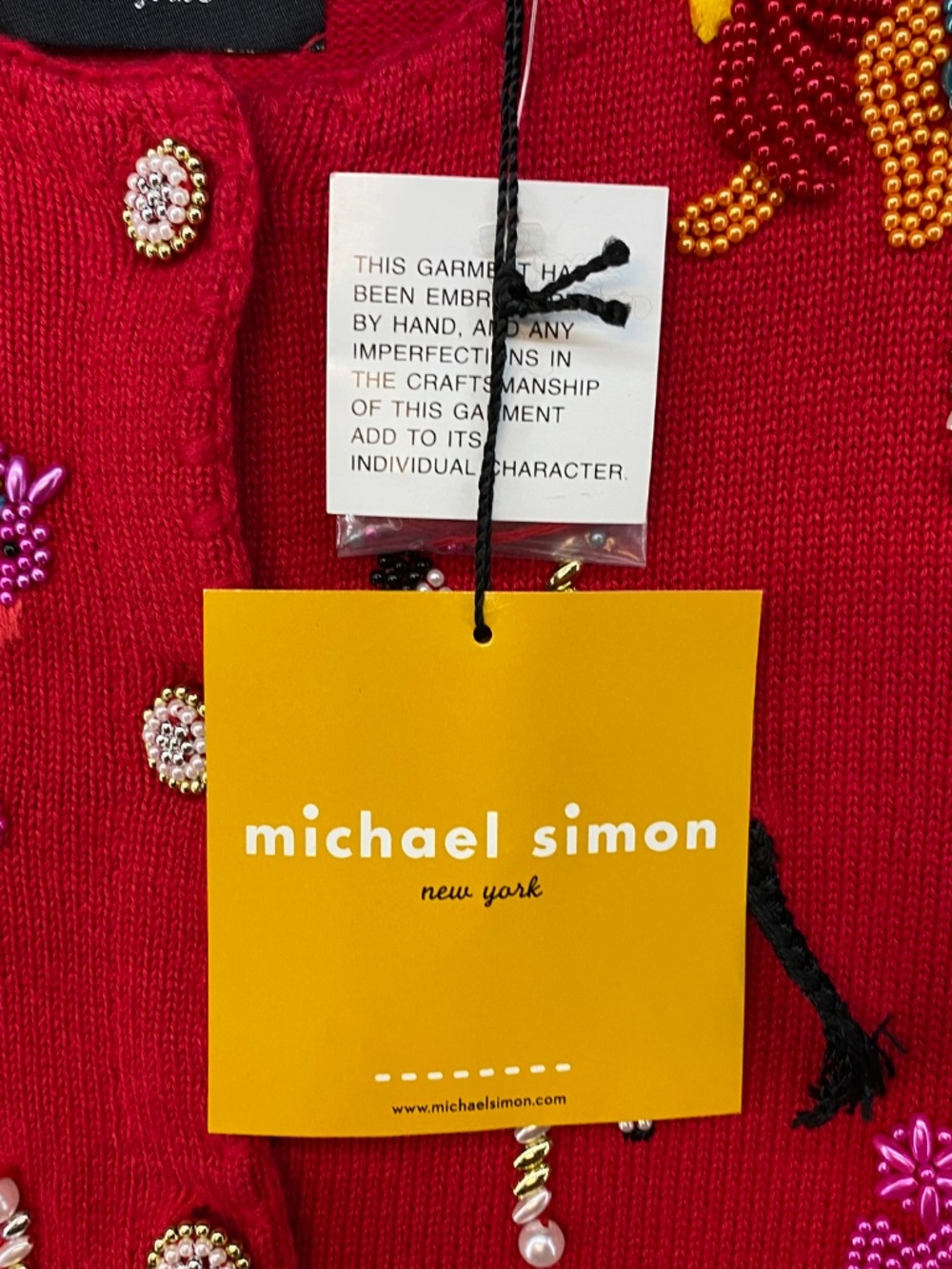 NEW! Vintage Michael Simon Cardigan S • Carousel Animals • 1999 • Art To Wear - Picture 4 of 12